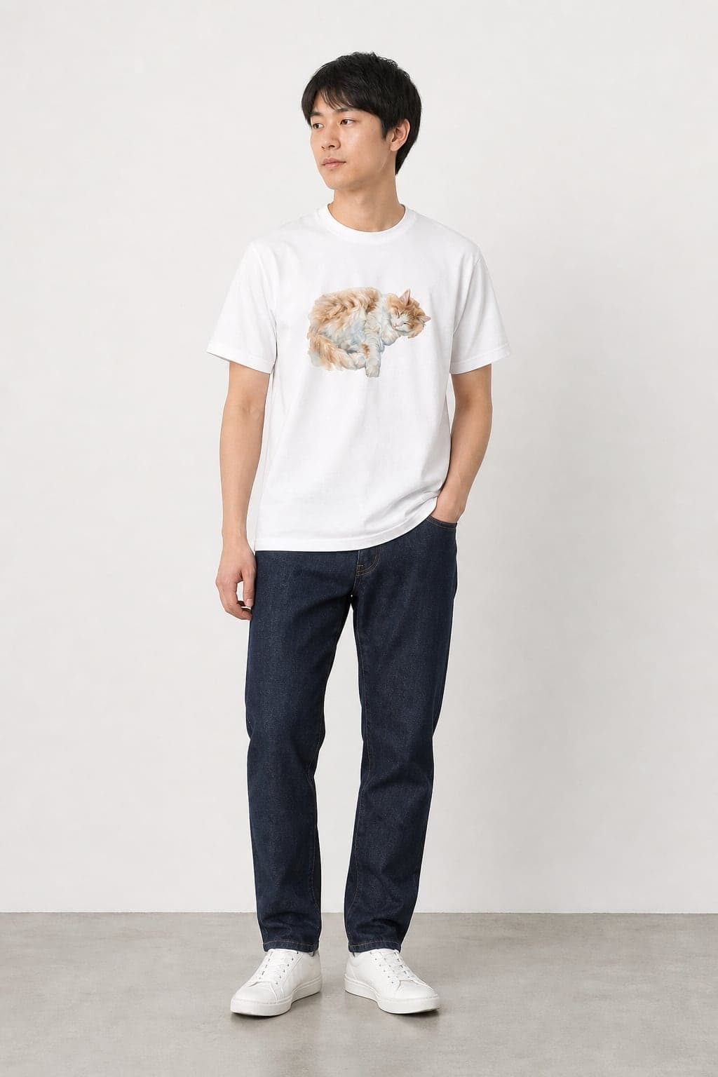 ペットのオリジナルアートをプリントしたTシャツ
