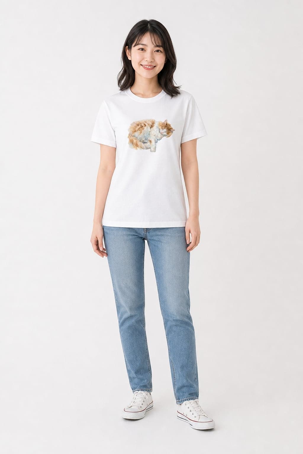ペットのオリジナルアートをプリントしたTシャツ
